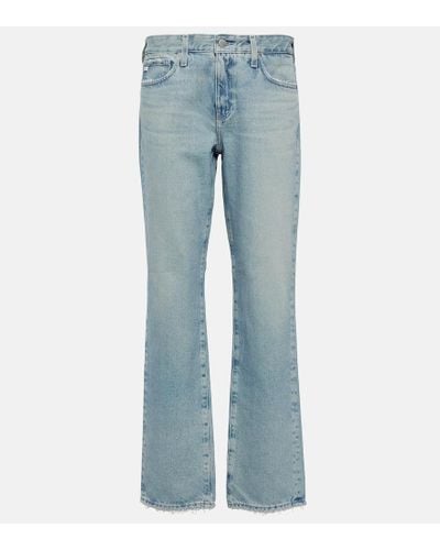 AG Jeans Remy Low-rise Straight Jeans - Blue
