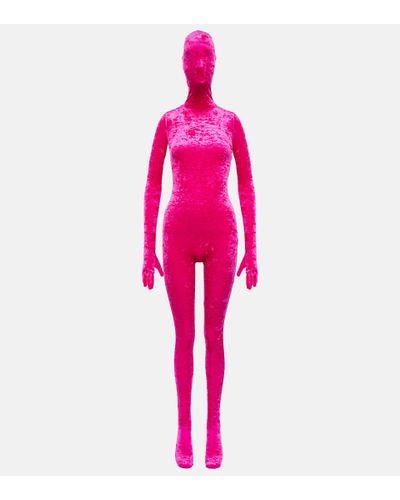 Vetements Velvet Full-body Jumpsuit - Pink
