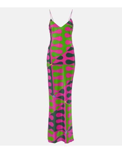 Emilio Pucci Leocorno Printed Silk Maxi Dress - Multicolor