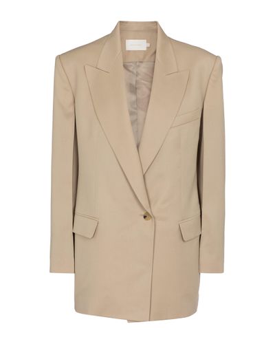 Low Classic Single-breasted Wool Blazer - Natural