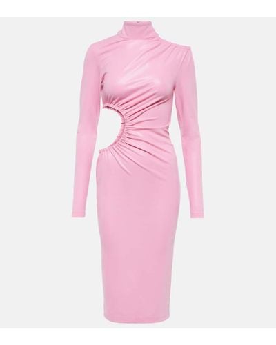 ROTATE BIRGER CHRISTENSEN Alice Cutout Midi Dress - Pink
