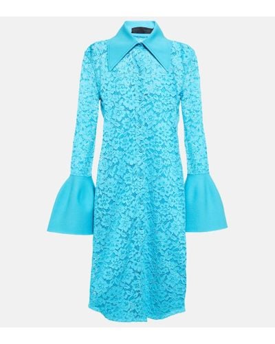 Proenza Schouler Lace Shirt Dress - Blue