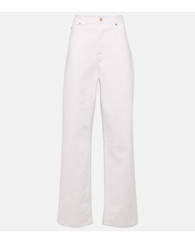 Valentino High-Rise Wide-Leg Jeans - Weiß