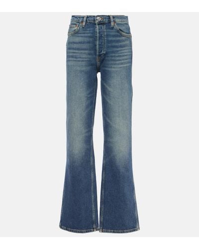 RE/DONE High-Rise Straight Jeans 90s - Blau