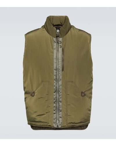 Tom Ford Quilted Vest - Green