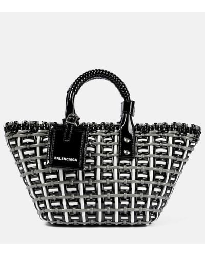 Balenciaga Bistro Basket Xs Faux Leather Tote - Black
