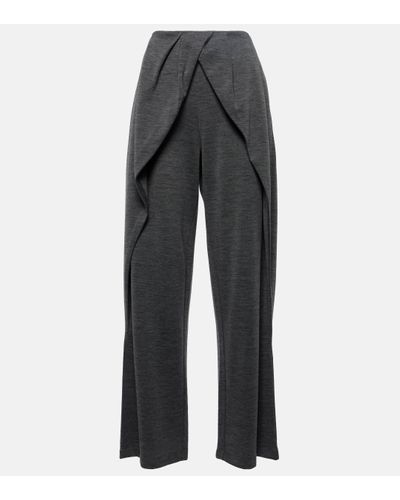 Loewe Wool And Cashmere Trousers - Grey