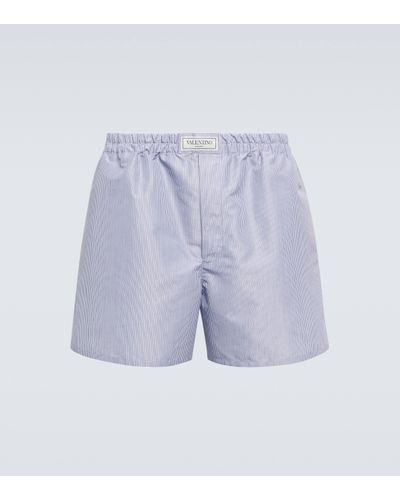 Valentino Striped Boxer Shorts - Blue