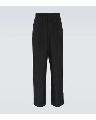 The Row Seth Wool Straight Pants - Black