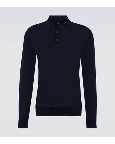 ZEGNA Wool Polo Shirt - Blue