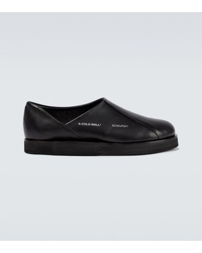 A_COLD_WALL* Leather Slippers - Black
