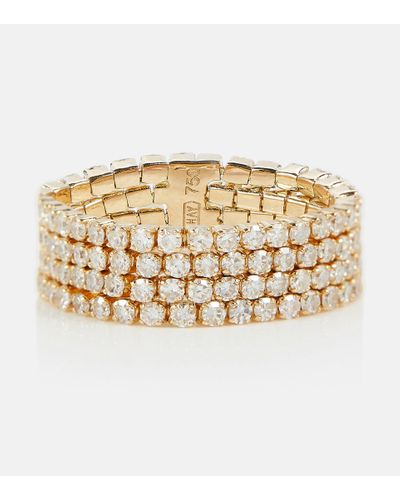 SHAY 4 Thread Stack 18kt Yellow Gold Ring With Diamonds - Metallic