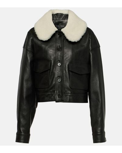 Proenza Schouler Judd Shearling-trimmed Leather Jacket - Black