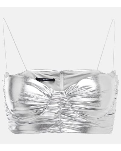Alex Perry Cropped-Top Bauer - Mettallic
