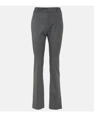 Nili Lotan Evan Wool-blend Slim Pants - Gray
