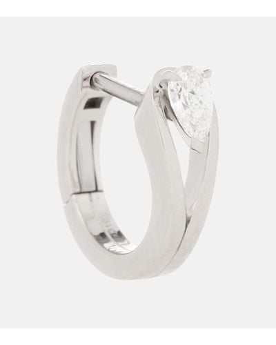 Repossi Arete solitario Serti Inverse XS de oro blanco de 18 ct con diamante