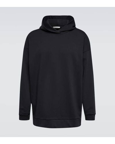The Row Essoni Cotton Jersey Hoodie - Blue