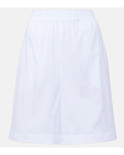 Max Mara Oliveto Cotton-blend Shorts - White