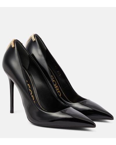 Tom Ford T Patent Leather Pumps - Black