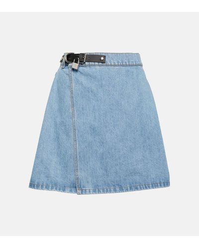 JW Anderson Minifalda Padlock en denim - Azul