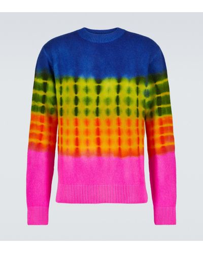 The Elder Statesman Cashmere Crewneck Sweater - Multicolor