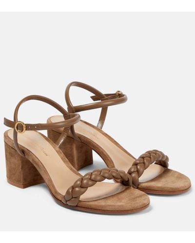 Gianvito Rossi Cruz 60 Suede And Leather Sandals - Brown