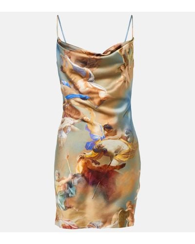 Balmain Mini Slip -Kleid mit 'Sky' Druck - Multicolore