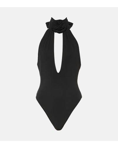 Magda Butrym Halterneck Cutout Swimsuit - Black