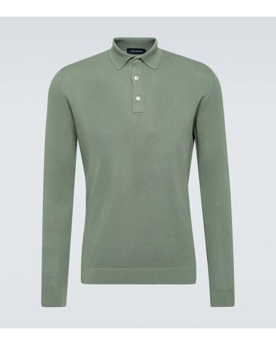 Thom Sweeney Cotton Polo Shirt - Green