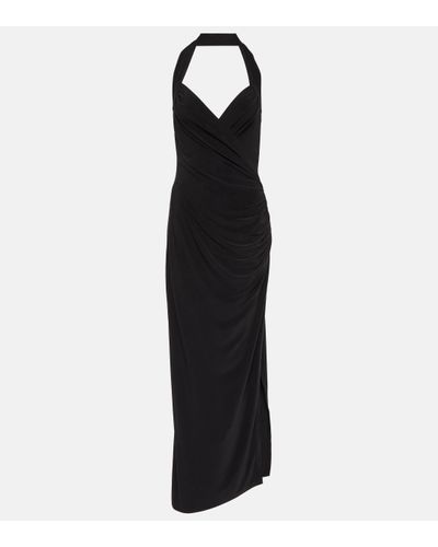 Norma Kamali Halterneck Maxi Dress - Black