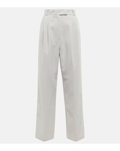 Frankie Shop Bea High-rise Straight Trousers - Grey