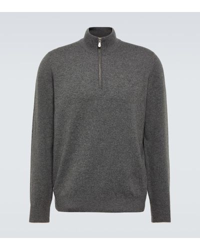 Brunello Cucinelli Cashmere Half-zip Sweater - Gray
