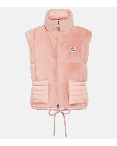 Moncler Veste doudoune sans manches Arques - Rose