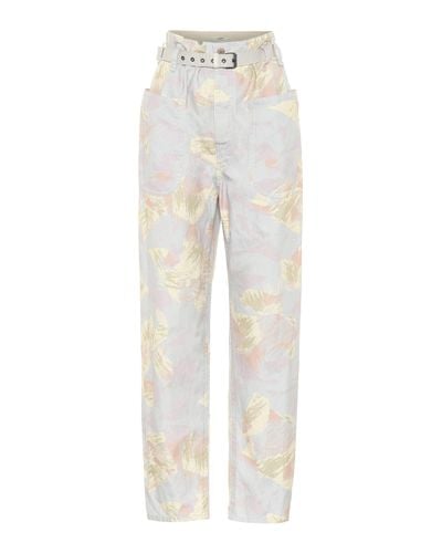 Isabel Marant Rinny High-rise Paperbag Trousers - White