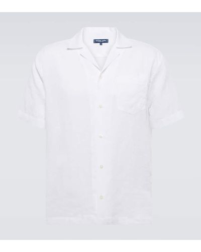 Frescobol Carioca Hemd Angelo aus Leinen - Weiß