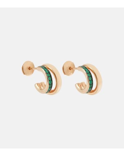 Pomellato Together 18kt Rose Gold Earrings With Emeralds - Metallic