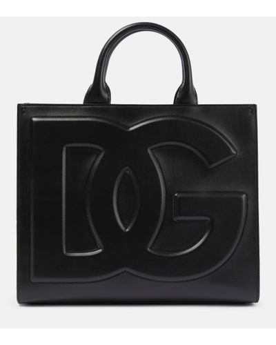 Dolce & Gabbana Cabas DG Daily Medium en cuir - Noir