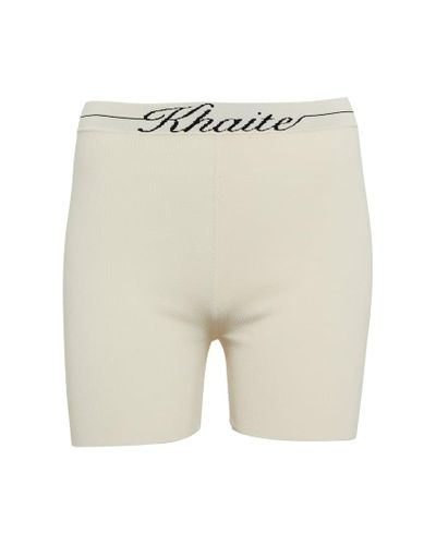 Khaite Shorts Bryant aus Rippstrick - Natur