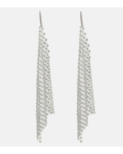 Isabel Marant Embellished Chainmail Earrings - White