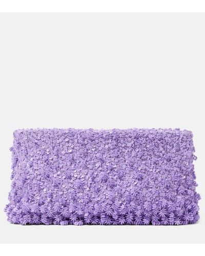 Dries Van Noten Embellished Clutch - Purple