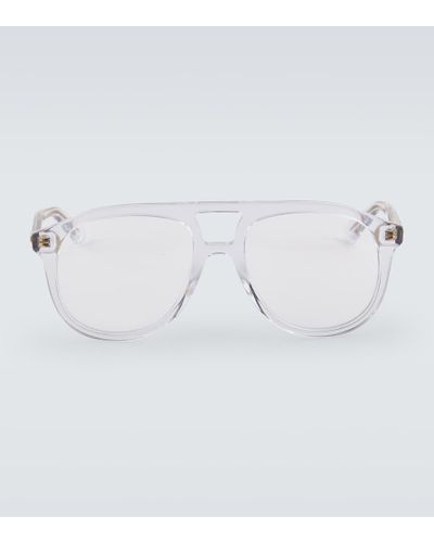 Gucci Aviator-Brille - Weiß