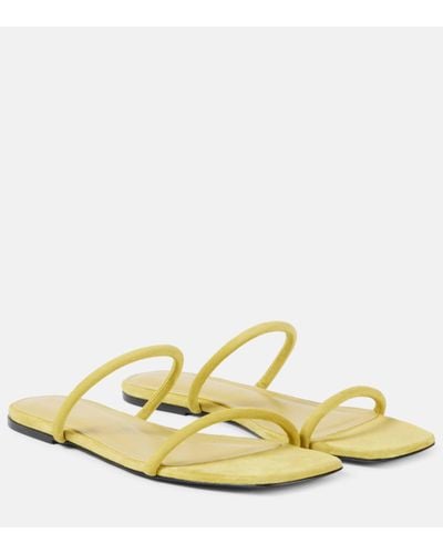 Totême The Minimalist Suede Sandals - Yellow