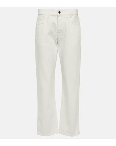 The Row Jeans ajustados Goldin de tiro medio - Blanco