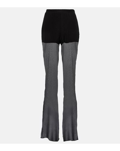 Nensi Dojaka Layered Silk Pants - Black