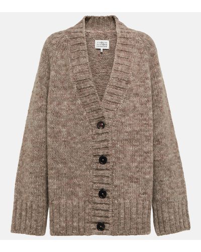 Maison Margiela Cotton And Wool Cardigan - Brown