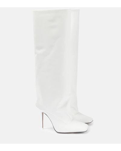 The Attico Sienna Leather Knee-high Boots - White