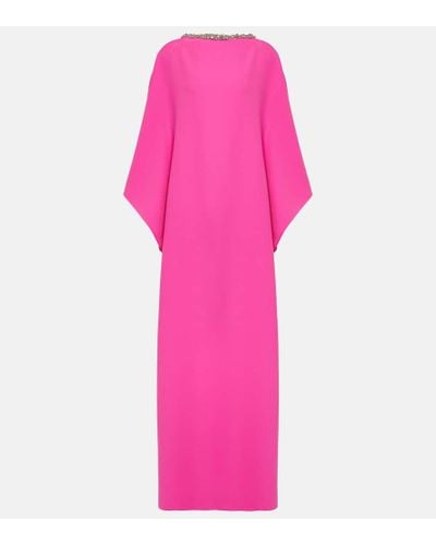 Safiyaa Amarella Crystal-embellished Crepe Gown - Pink