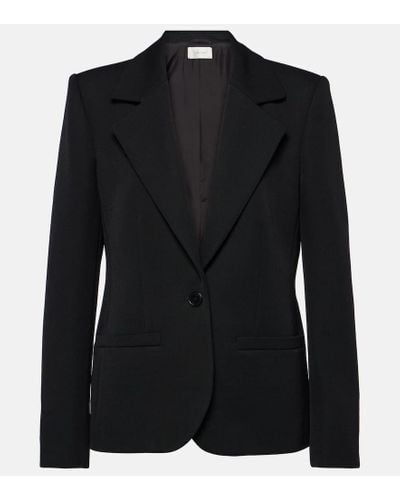 The Row Dru Wool Suit Jacket - Black