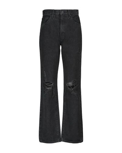 SLVRLAKE Denim Jeans anchos London de tiro alto - Negro