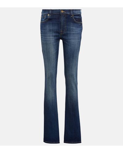 7 For All Mankind Jean bootcut a taille basse - Bleu
